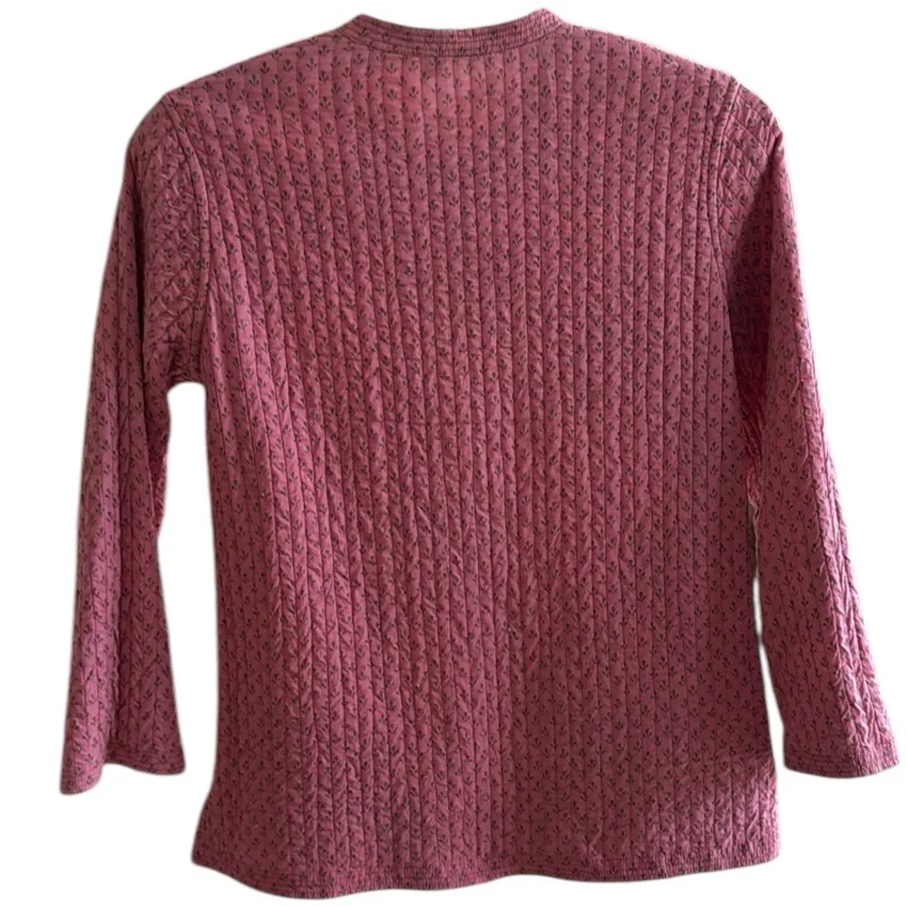 Quilted Reversible Jacket Pink Print M - Picture 4 of 5